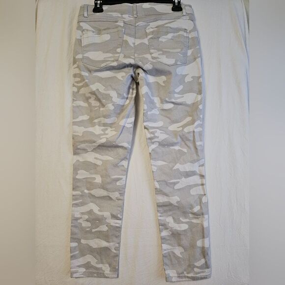 Democracy Jeans Women’s Sz 8 (31x26.5) Ab Technology Skinny Crop Gray White Camo - Picture 6 of 8